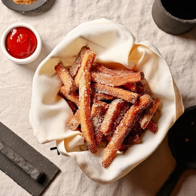 Tray of Hand-Cut fries.